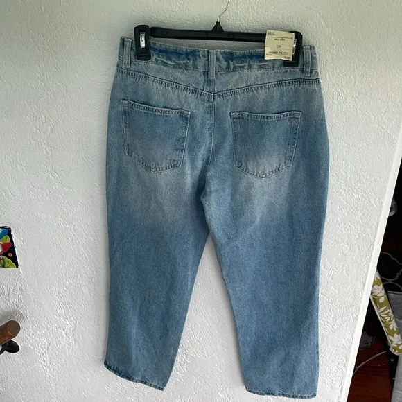 NWT Banjara High Rise Straight Leg Crop Floral Embroidered Jeans Women’s Size 7 - Picture 5 of 8